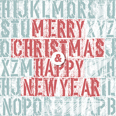 Image showing Merry Christmas Letterpress Concept