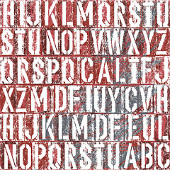 Image showing Old letterpress type background, vector