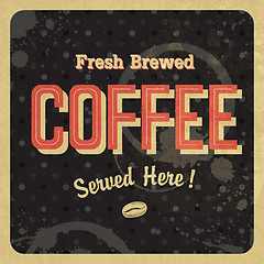 Image showing Coffee vintage poster. Vector