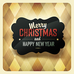 Image showing Christmas Design On Argyle Background.