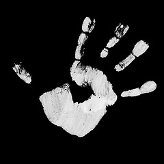 Image showing Handprint, can use as matte layer, isolated.