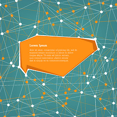 Image showing Abstract connection background with copyspace, vector 