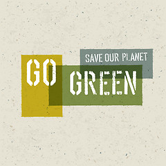 Image showing Go Green Concept Poster