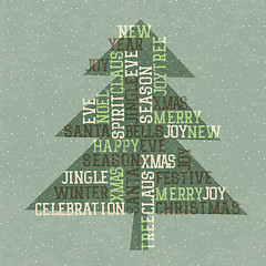 Image showing Vintage Christmas Tree. Vector