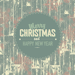 Image showing Merry Christmas retro card. Vector, EPS10