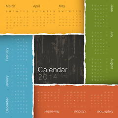 Image showing Abstract calendar by seasons, 2014. Vector, EPS10
