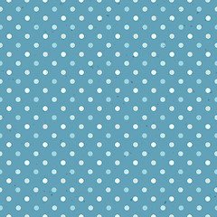 Image showing Blue Textured Polka Dot Seamless Pattern