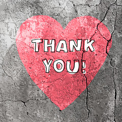 Image showing Thank You Words On Concrete Texture. Vector