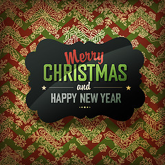 Image showing Merry Christmas Card, vector.