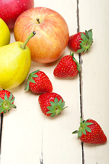 Image showing fresh fruits apples pears and strawberrys