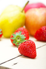 Image showing fresh fruits apples pears and strawberrys