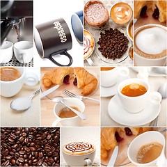 Image showing selection of different coffee type on collage composition 