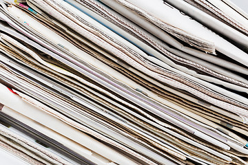 Image showing Stack of newspapers