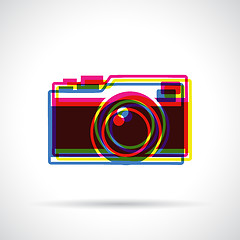 Image showing Hipster camera icon. 