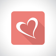 Image showing Heart icon with shadow.