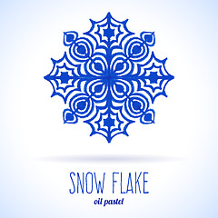 Image showing Doodle snow flake