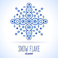 Image showing Doodle snow flake