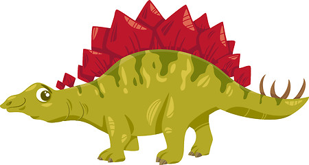 Image showing stegosaurus dinosaur cartoon illustration