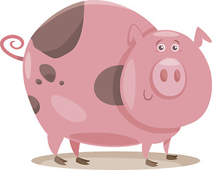 Image showing pig farm animal cartoon illustration