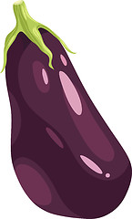 Image showing eggplant vegetable cartoon illustration