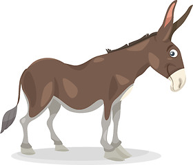 Image showing funny donkey cartoon illustration