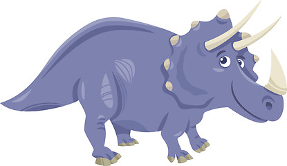 Image showing triceratops dinosaur cartoon illustration