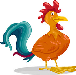 Image showing funny rooster cartoon illustration