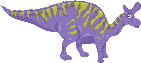 Image showing lambeosaurus dinosaur cartoon illustration