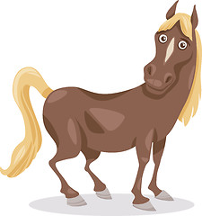 Image showing funny horse cartoon illustration