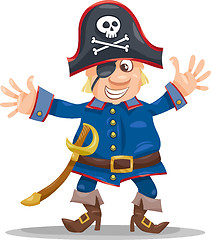 Image showing funny pirate cartoon illustration