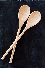 Image showing two wooden spoons 