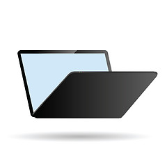 Image showing modern laptop on white background