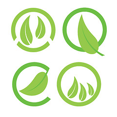 Image showing leaf icons