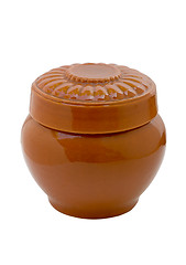 Image showing Ceramic pot for cooking roasts.