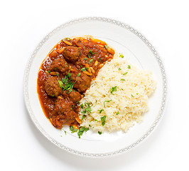 Image showing Dawood basha arab meatballs