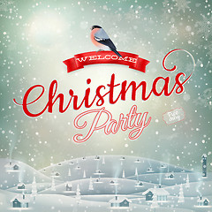 Image showing Christmas landscape Poster. EPS 10