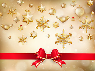 Image showing Golden Christmas Decoration. EPS 10
