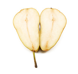 Image showing Conference pear sliced in half and laid open