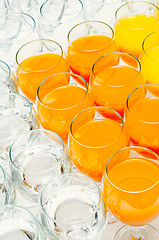 Image showing many glasses on buffet table