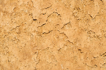 Image showing Clay soil texture background, dried surface