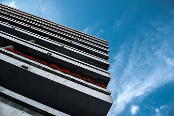 Image showing Balcony of a communist building