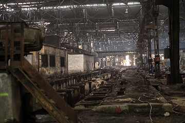 Image showing Large industrial hall under construction