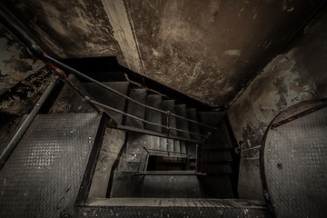 Image showing Industrial staircase going up