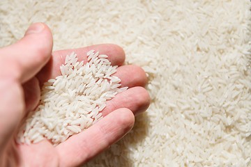 Image showing White rice background