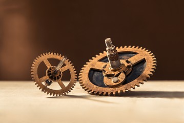 Image showing Old gears on table