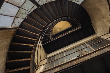 Image showing Industrial staircase going up