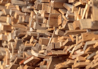 Image showing Firewood texture closeup