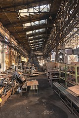 Image showing Large empty hall with concrete walls