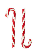 Image showing Two candycanes isolated