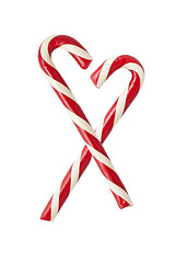 Image showing Two candycanes